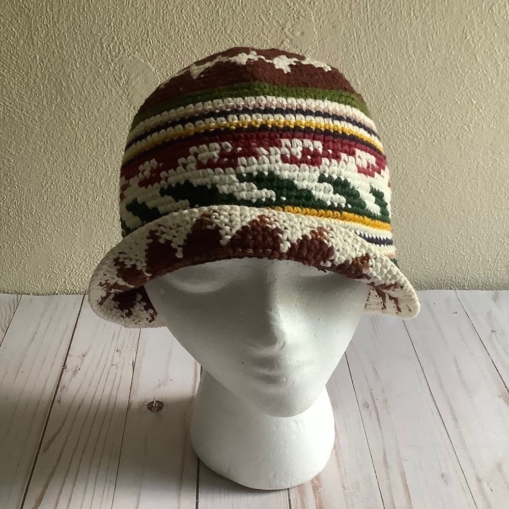 Crocheted Bucket Hat Retro Casual Summer Lightweight  Unisex